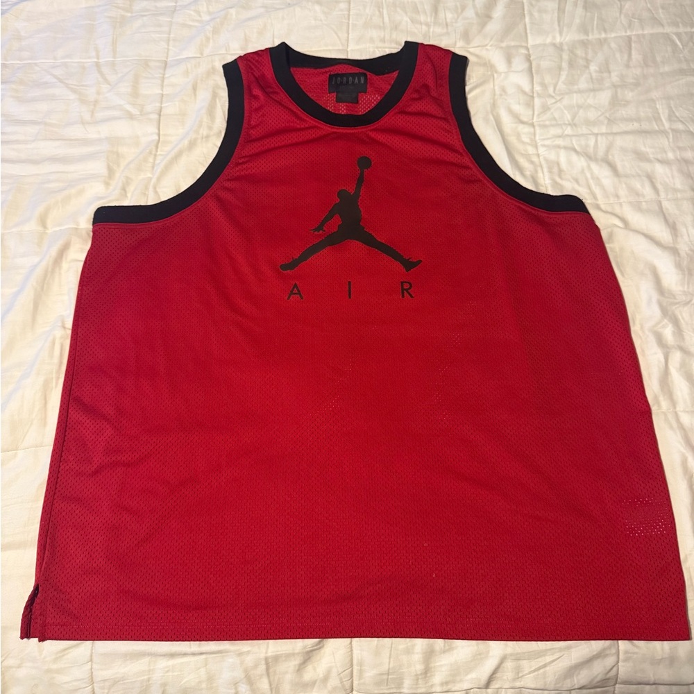 Jordan Red and Black Mesh Top